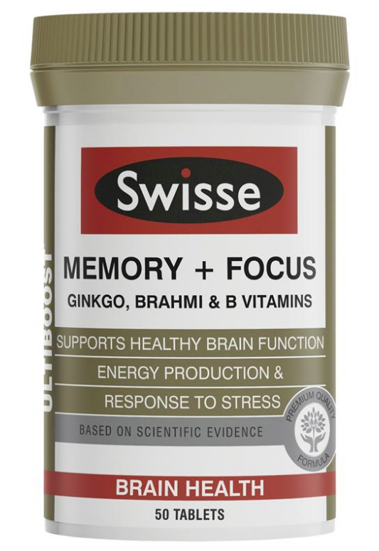 Swisse Ultiboost Memory + Focus 50 Tablets - Click Image to Close